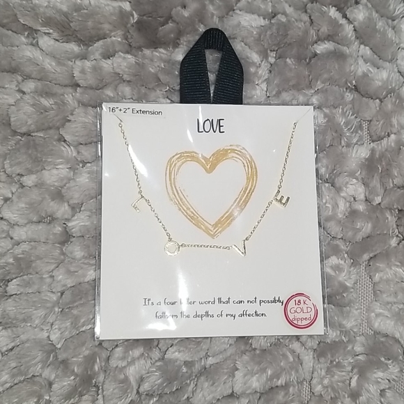 New L O V E Handmade18k Gold Dipped necklace - Picture 3 of 7